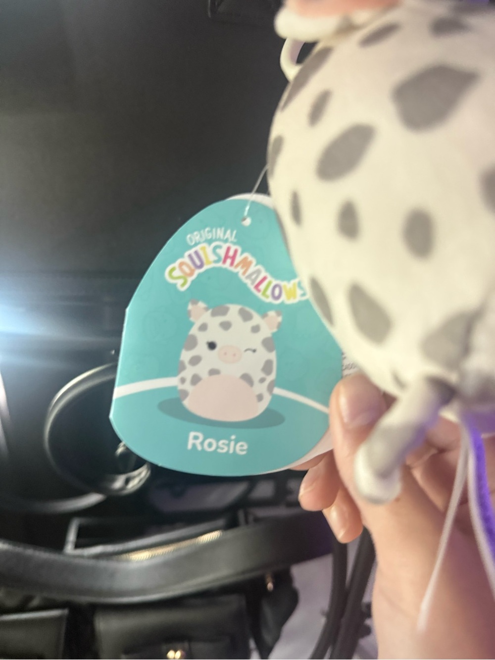 Squishmallows Pastel Unicorn, Owl, Cow & Cactus Clip-On Plush Set - Picture 9 of 11